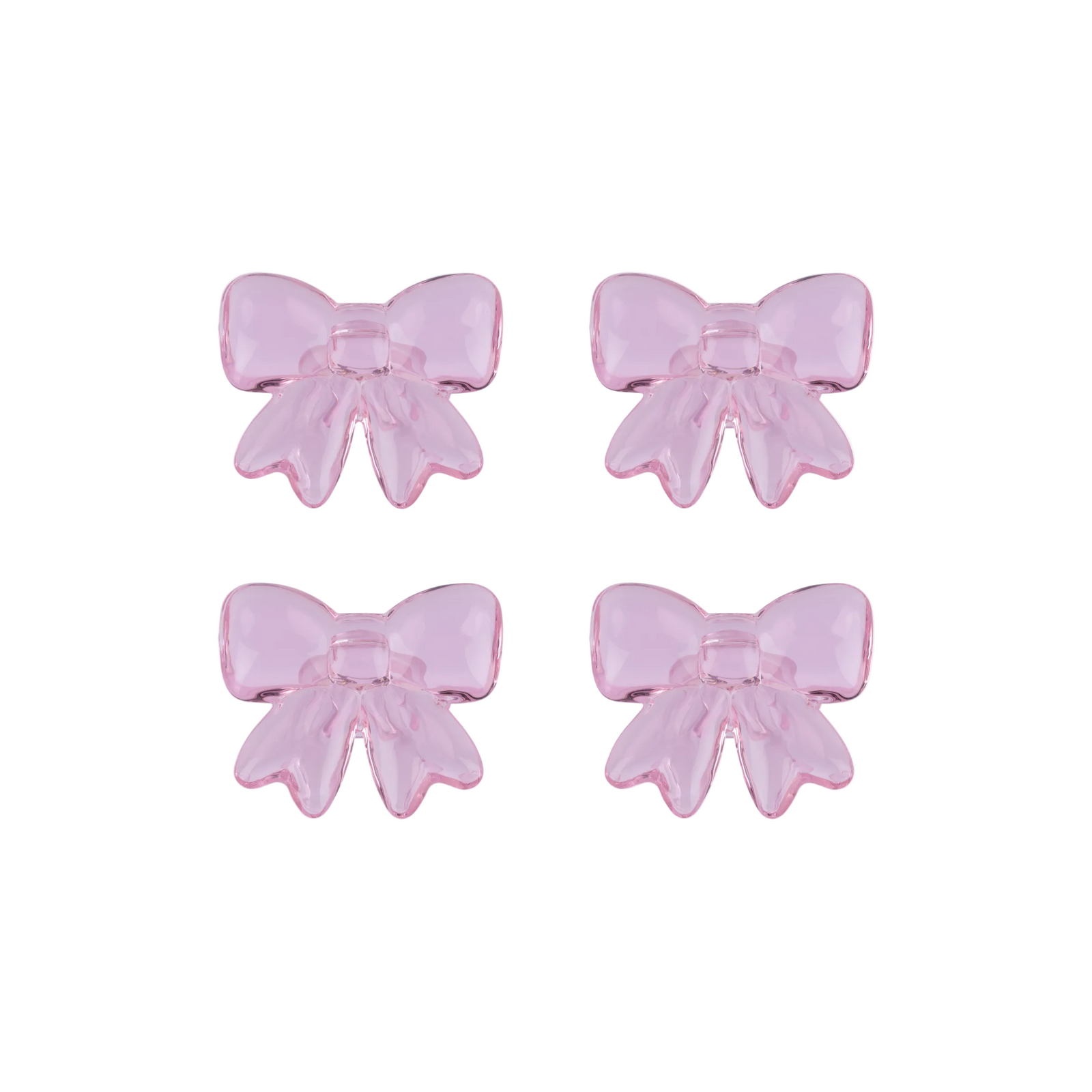 Bow Napkin Ring Pink Set of Four