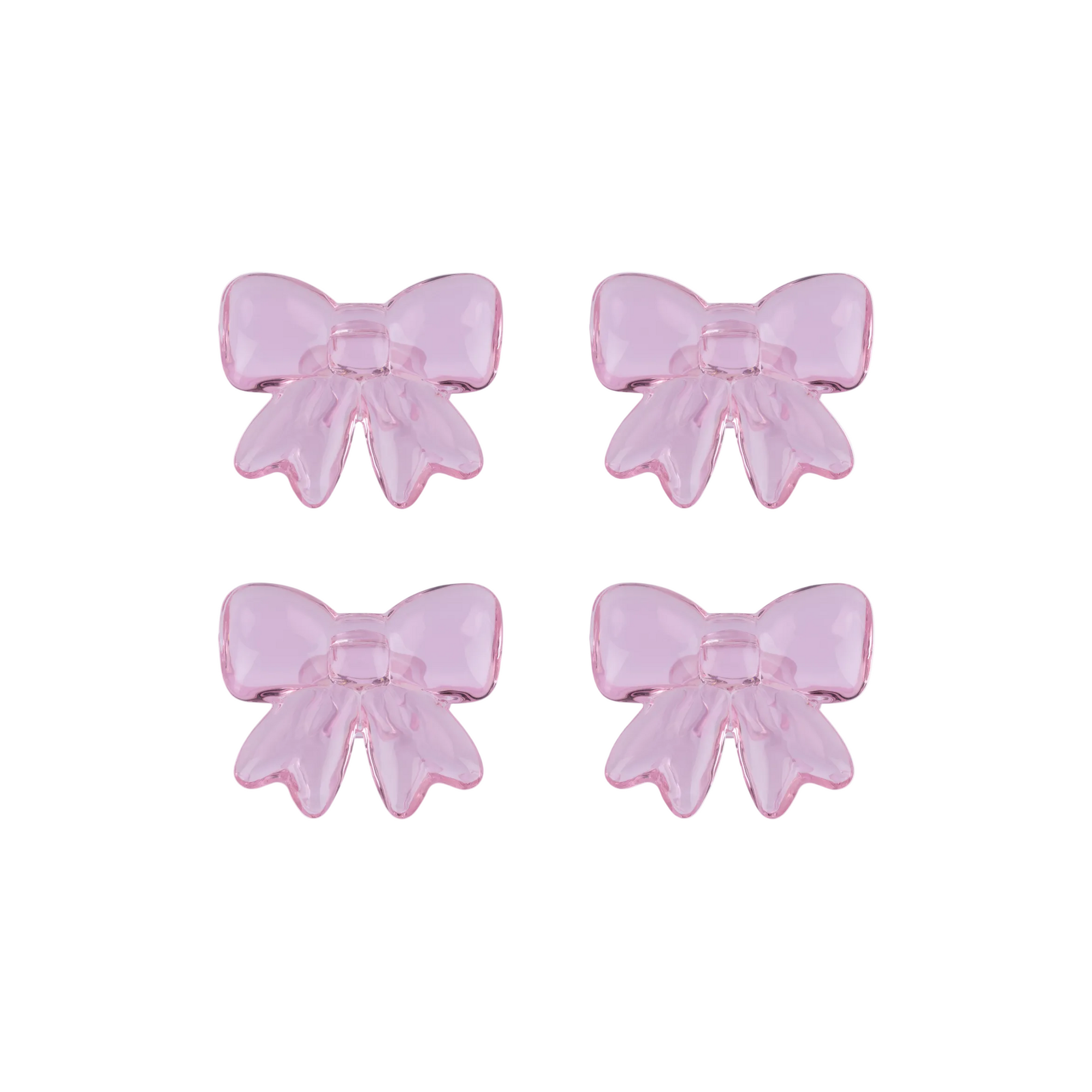Bow Napkin Ring Pink Set of Four
