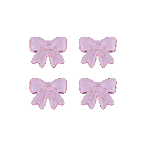 Bow Napkin Ring Pink Set of Four