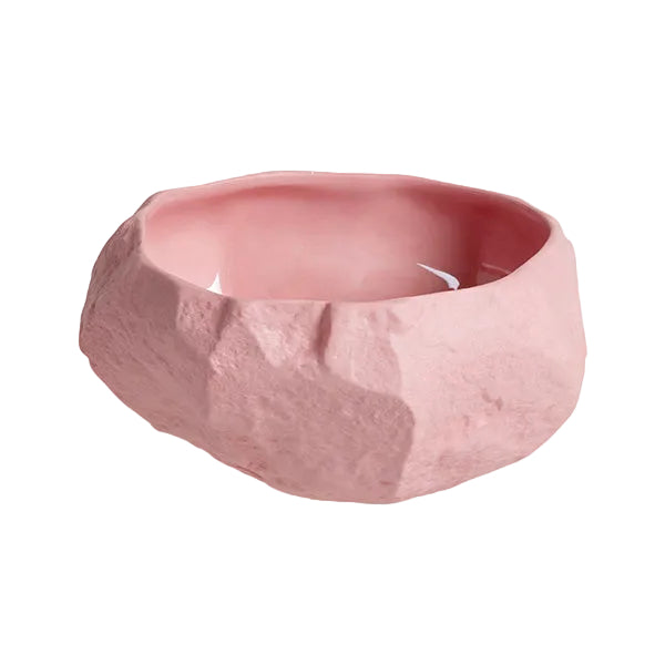 Crockery Pink Bowl with Max Lamb by 1882 Ltd. Hand carved by Max out of plaster to form the overall shape