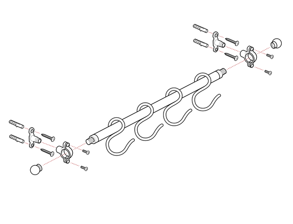 The Brass 40cm Hanging Rail