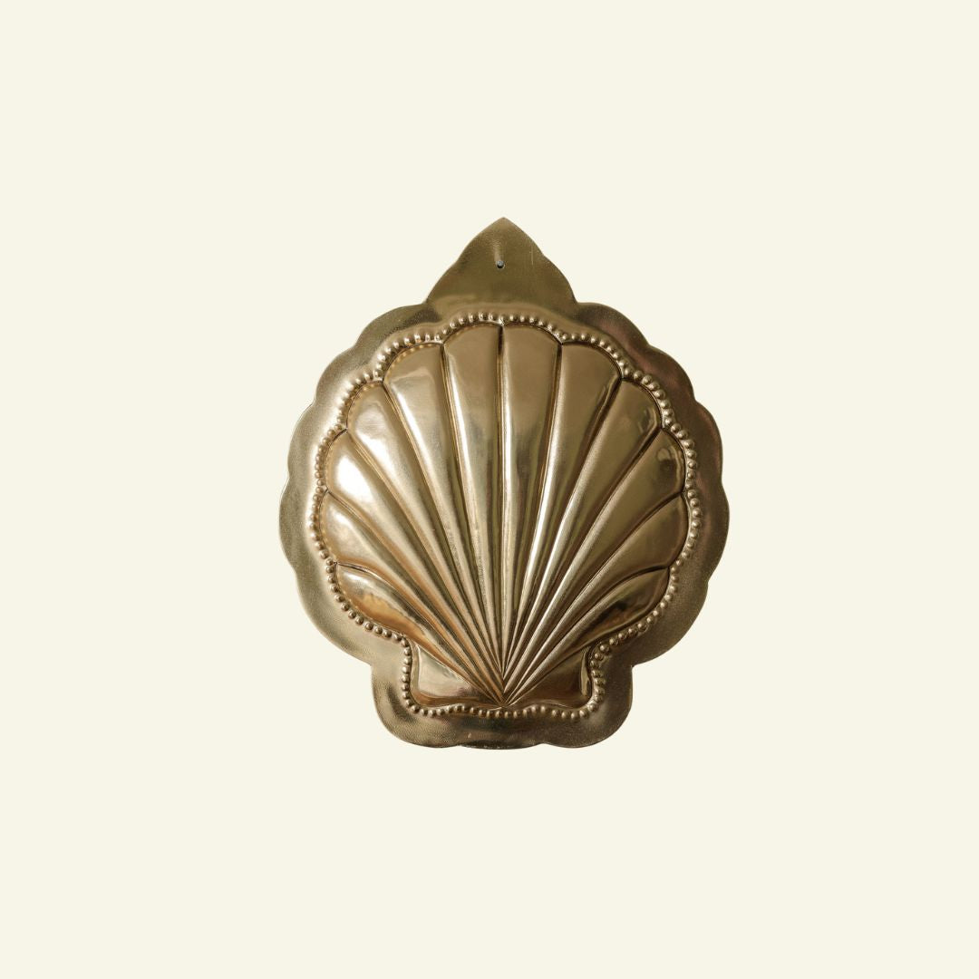 Wall Shell Mould, Lacquered Brass