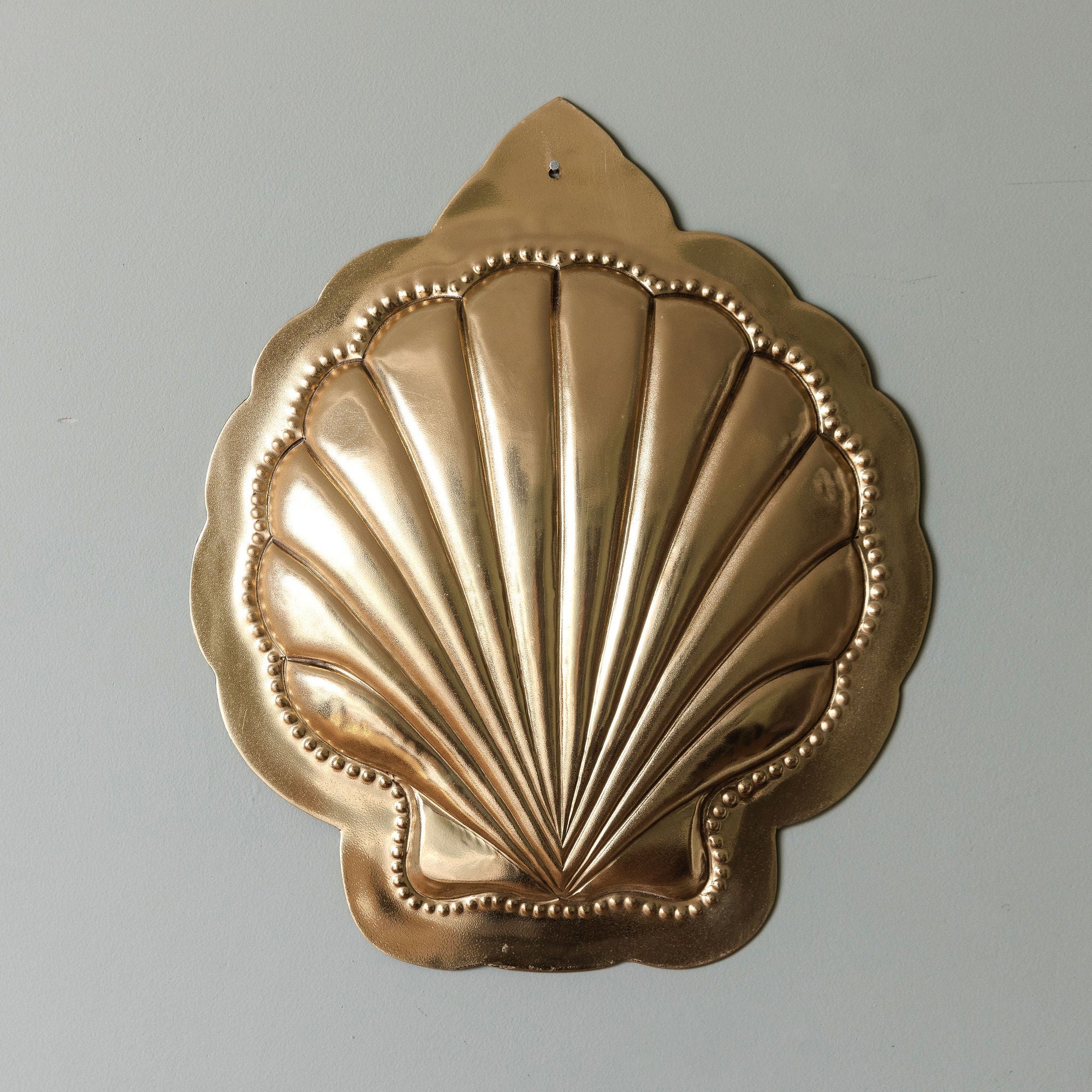 Wall Shell Mould, Lacquered Brass