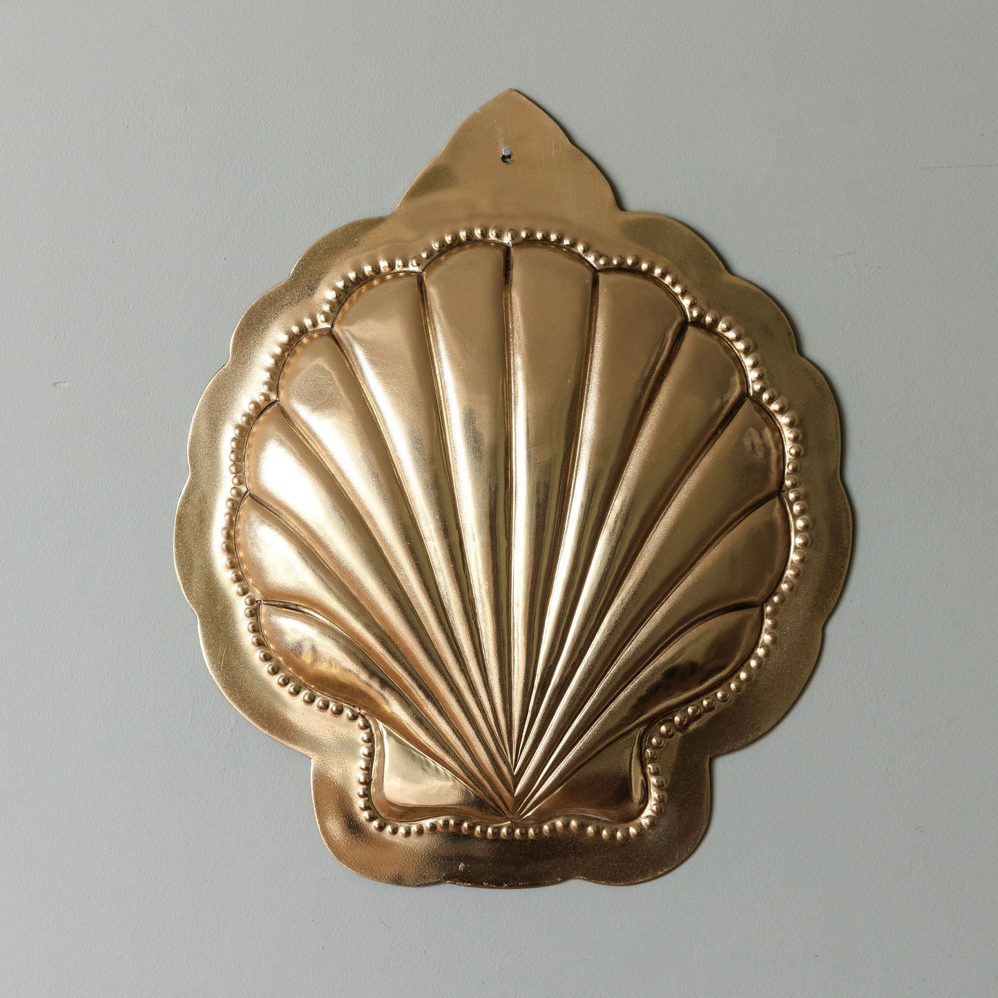 Wall Shell Mould, Lacquered Brass
