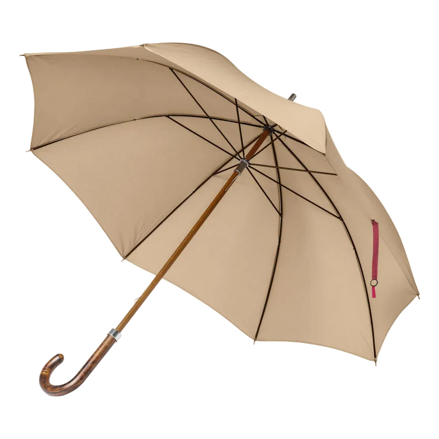 British Umbrella, Beech & Maple - Sand/Burgundy