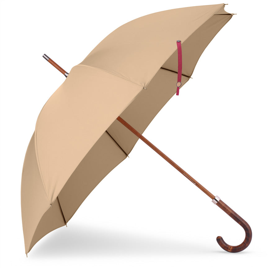 British Umbrella, Beech & Maple - Sand/Burgundy