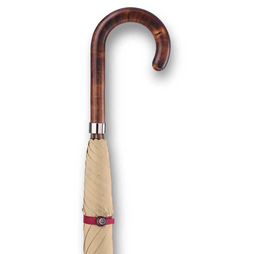 British Umbrella, Beech & Maple - Sand/Burgundy