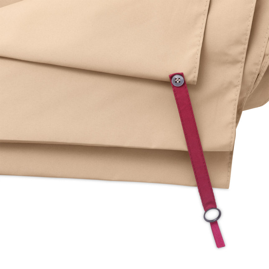 British Umbrella, Beech & Maple - Sand/Burgundy