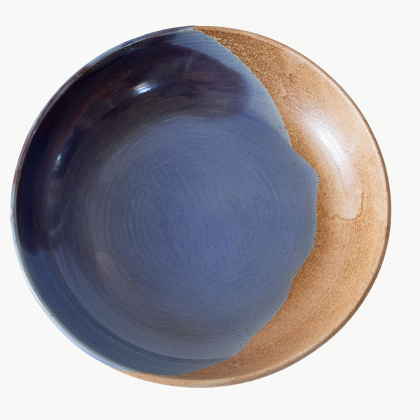 Tavora Pasta Bowls Set of 4, Reactive Salt-glaze - Cobalt Blue
