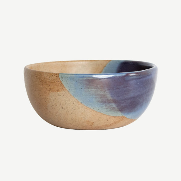 Tavora Cereal Bowls Set of 4, Reactive Salt-glaze - Cobalt Blue