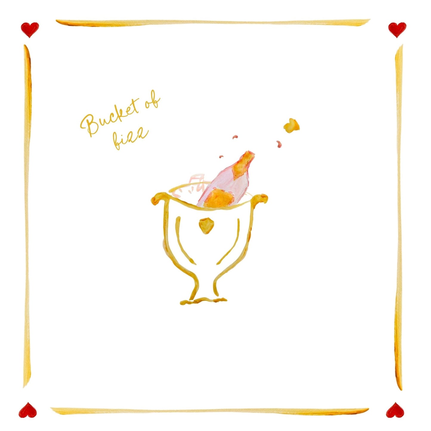 Just a Little Slice / Bucket Of Fizz - Set Of Two Linen Napkins
