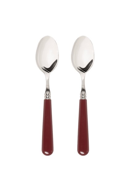 Late Afternoon Burgundy Set of 2 Dessert Spoons