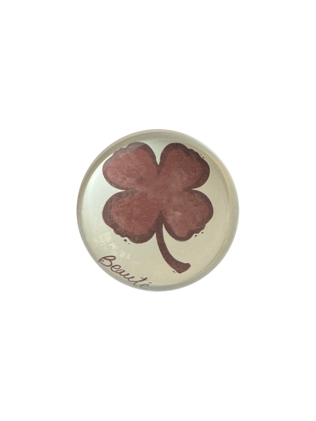 Burgundy Clover Paperweight