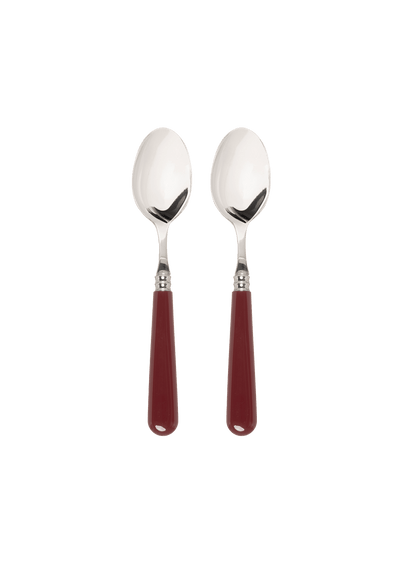 Late Afternoon Burgundy Set of 2 Teaspoons