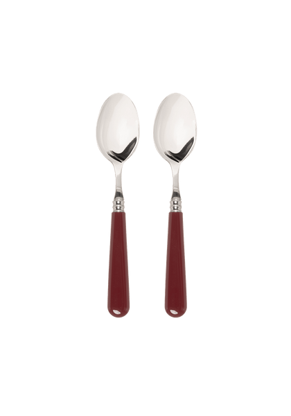 Late Afternoon Burgundy Set of 2 Teaspoons