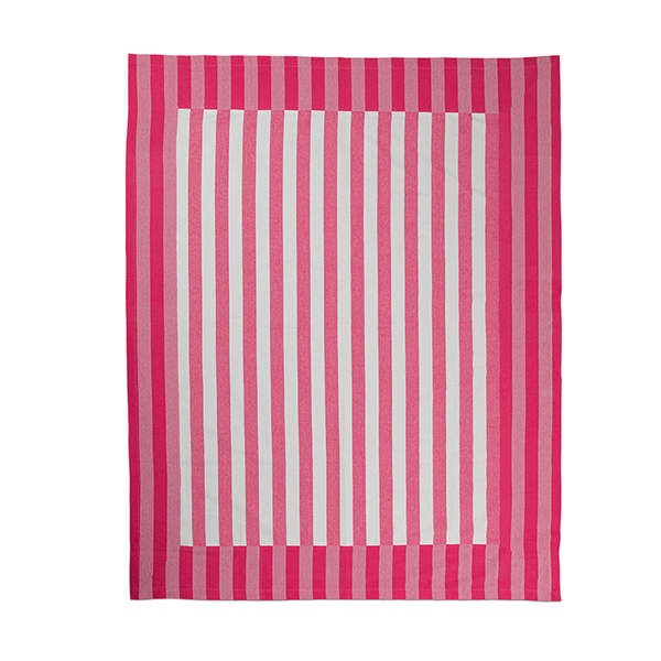 Punch Pink Stripe Tablecloth