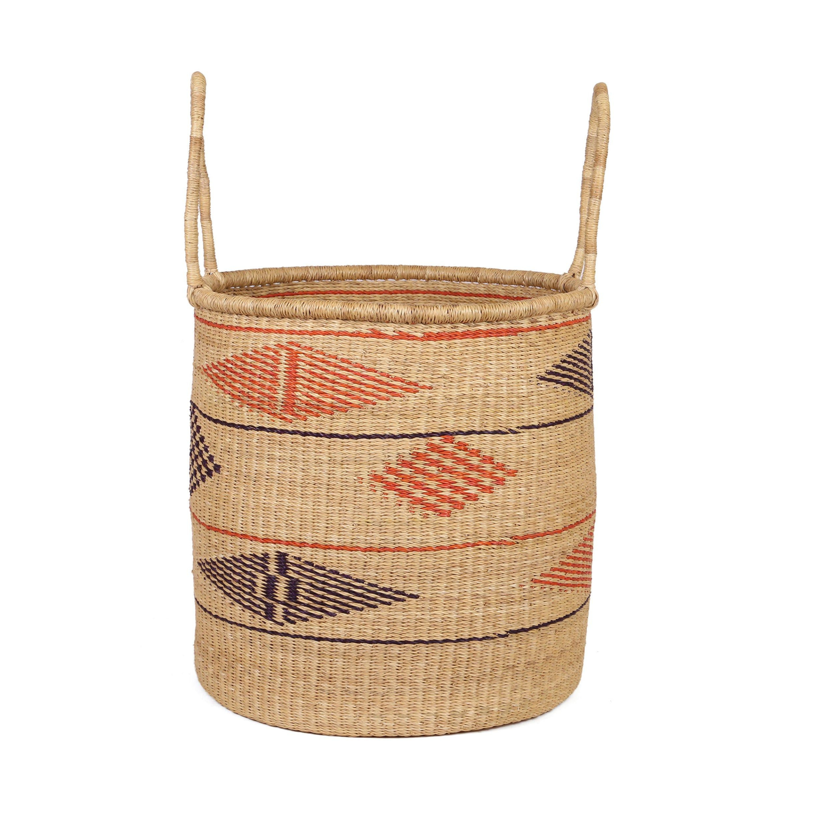 PAPINA: Orange, Black and Natural Log or Laundry Basket