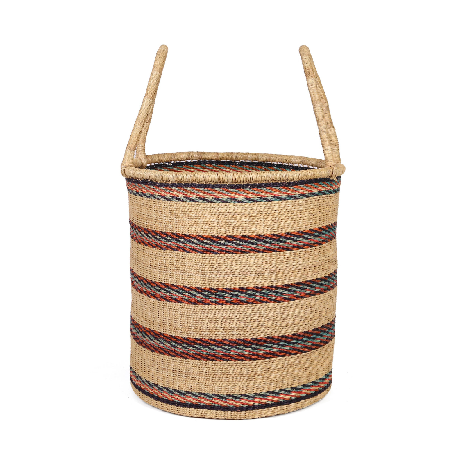 OESE: Burnt Orange, Blue and Black Log or Laundry Basket
