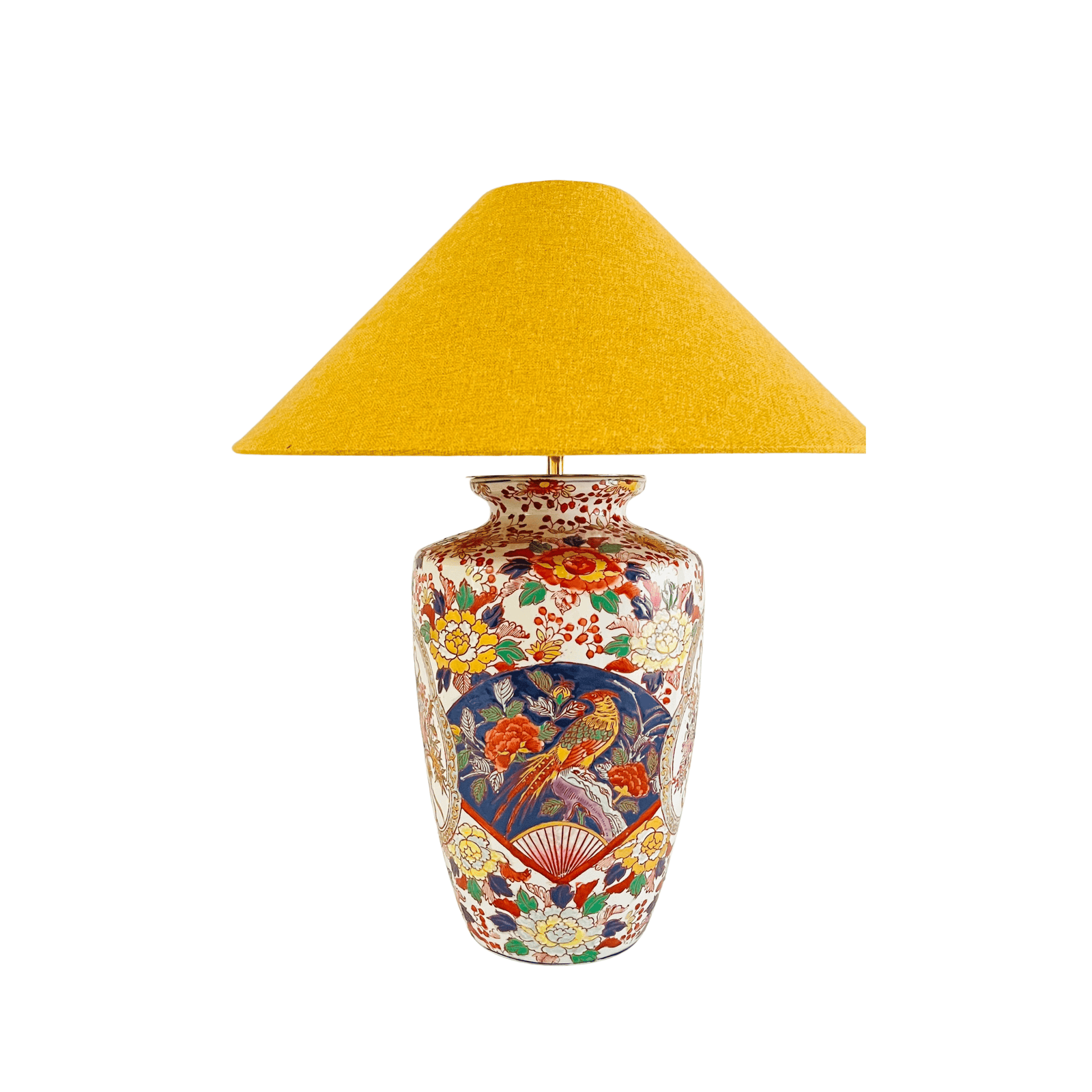 Large Antique Flower Lamp