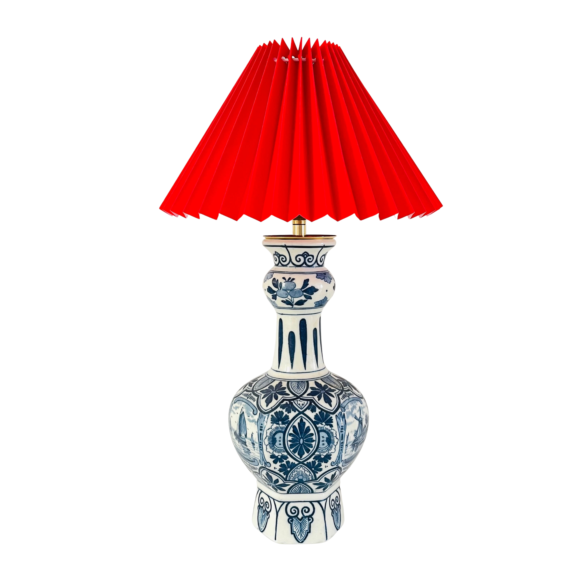 Antique Delft ‘Knobbelvaas’ Lamp