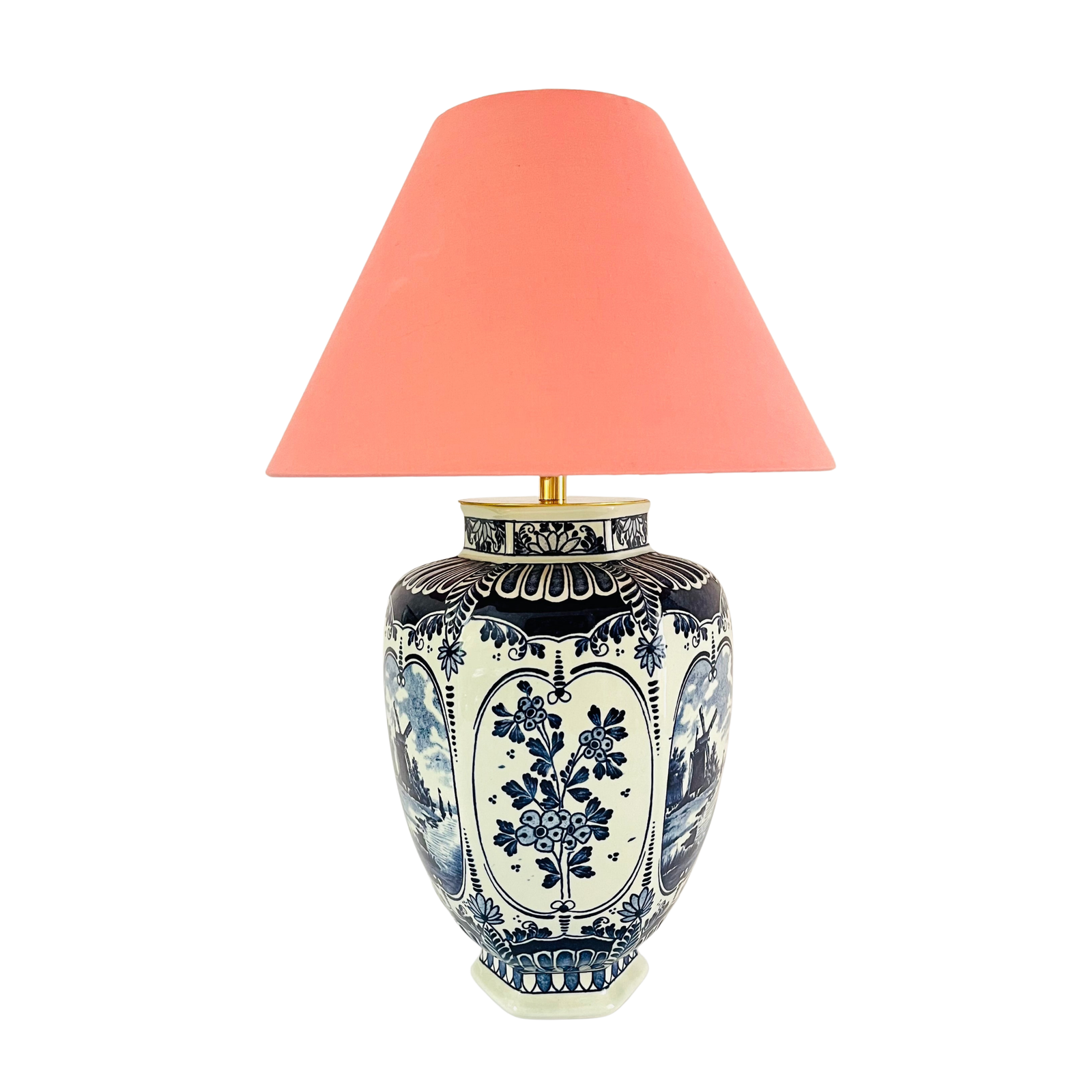 Antique Delft Lamp
