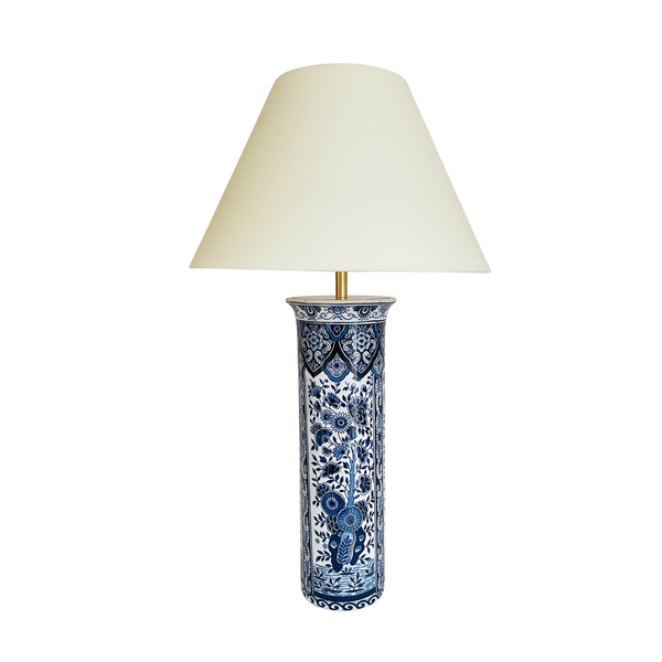 Antique Delft Table Lamp