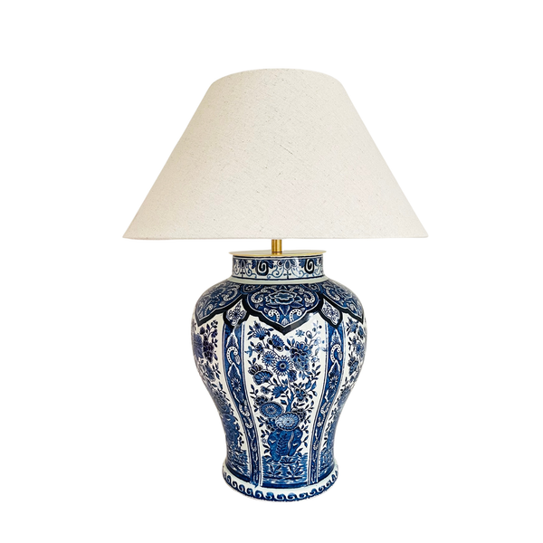 Antique Delft Boch Lamp