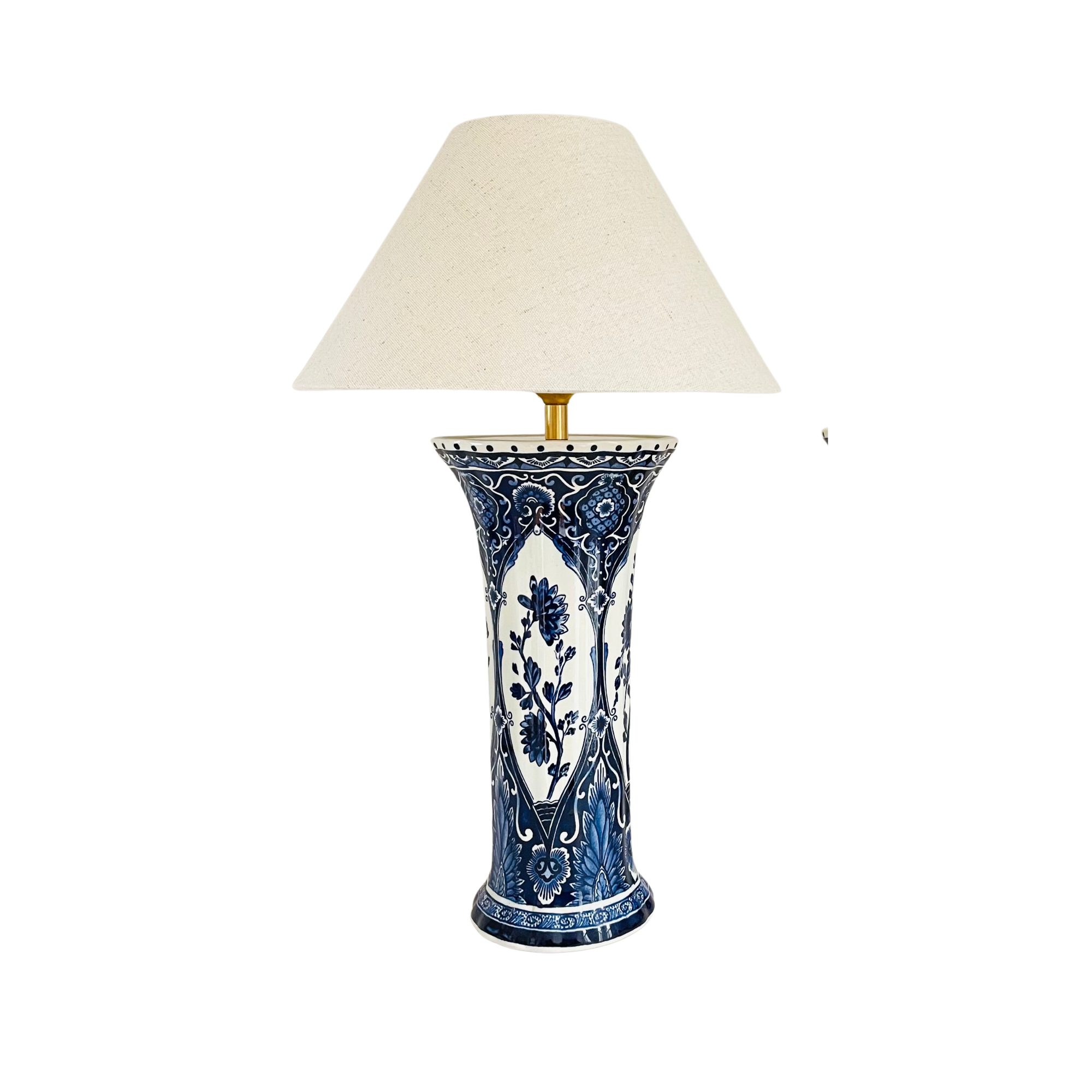 Antique Delft Boch Lamp