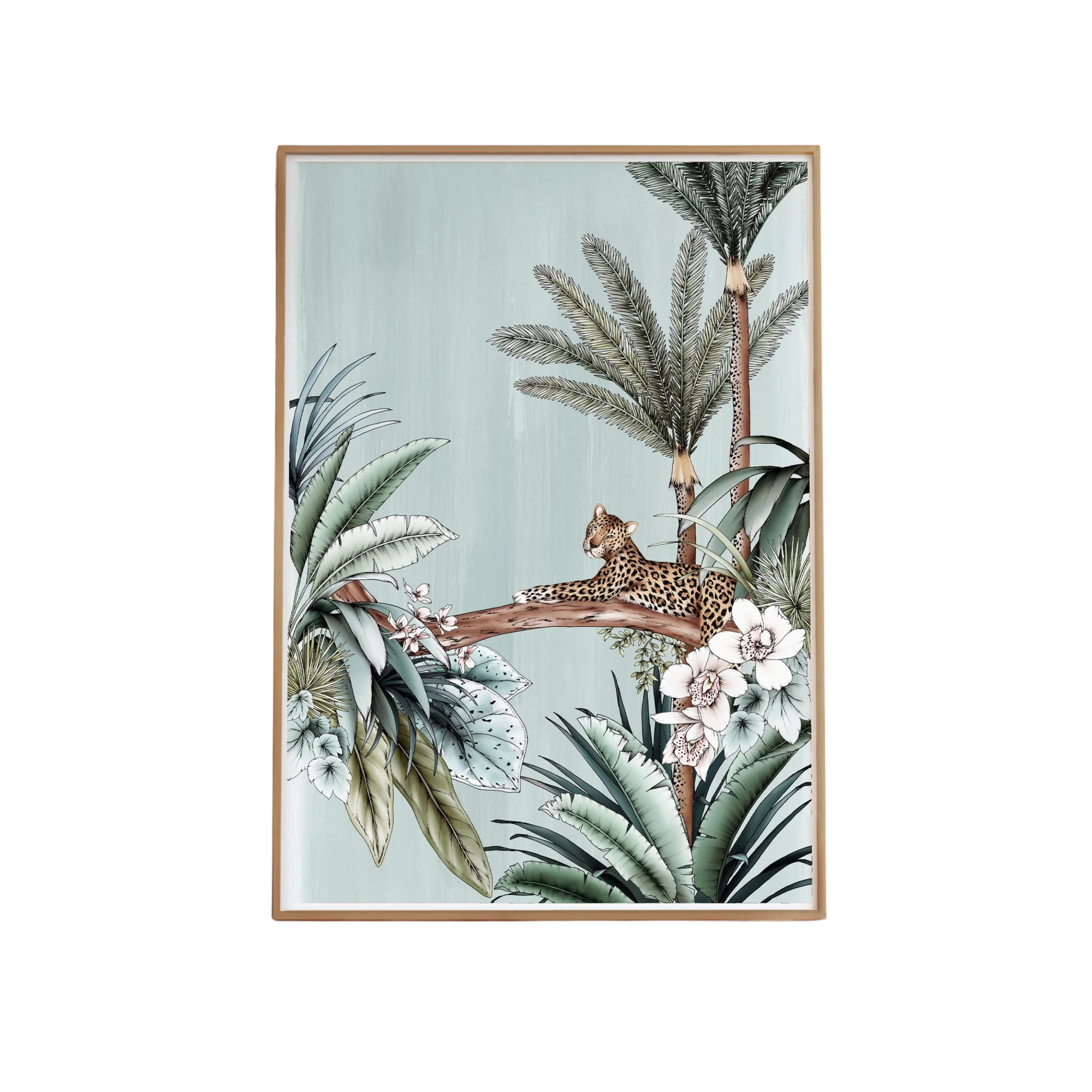 Dusty Blue Jungle Artprint