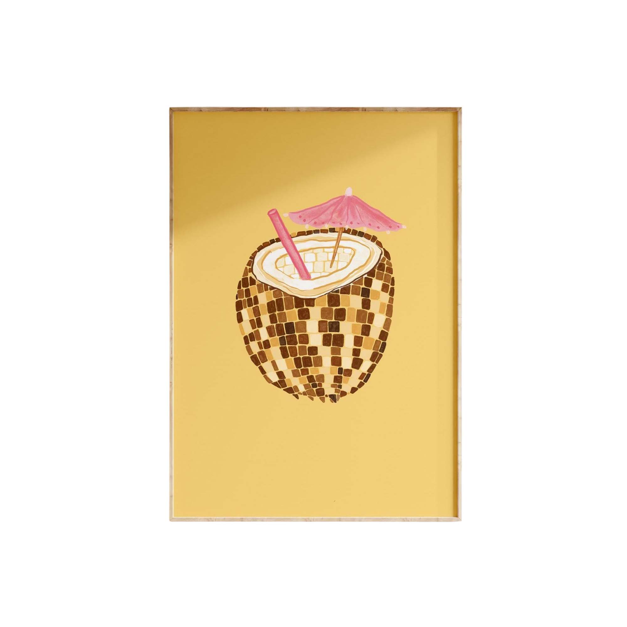 Disco Ball Coconut Print