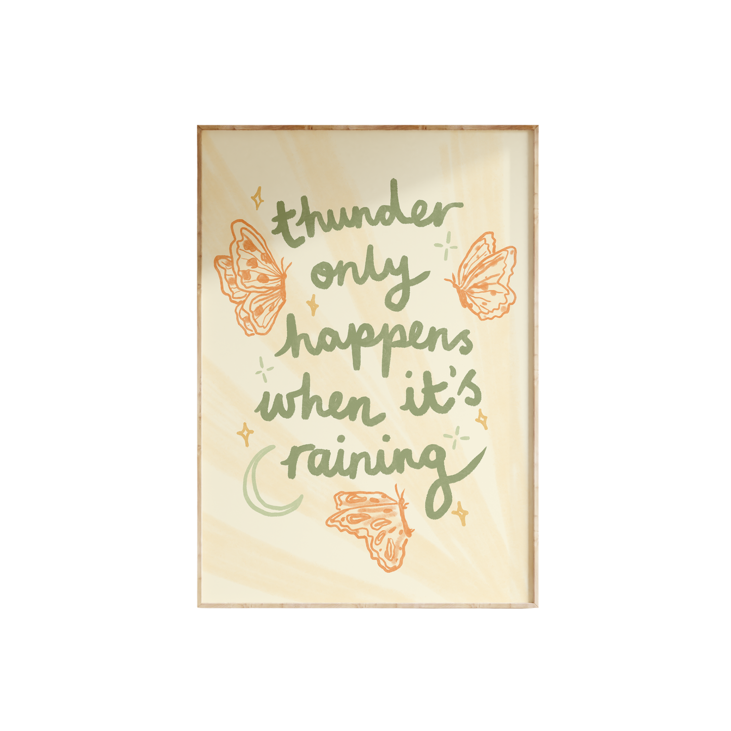 Thunder Only Happens When Its Raining Print
