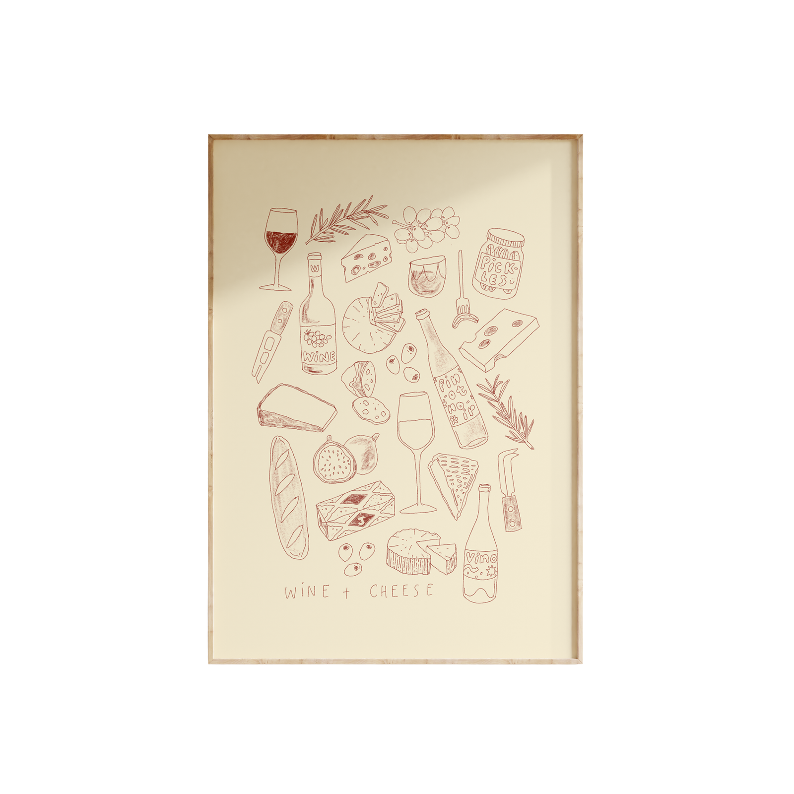 Wine and Cheese Night Print