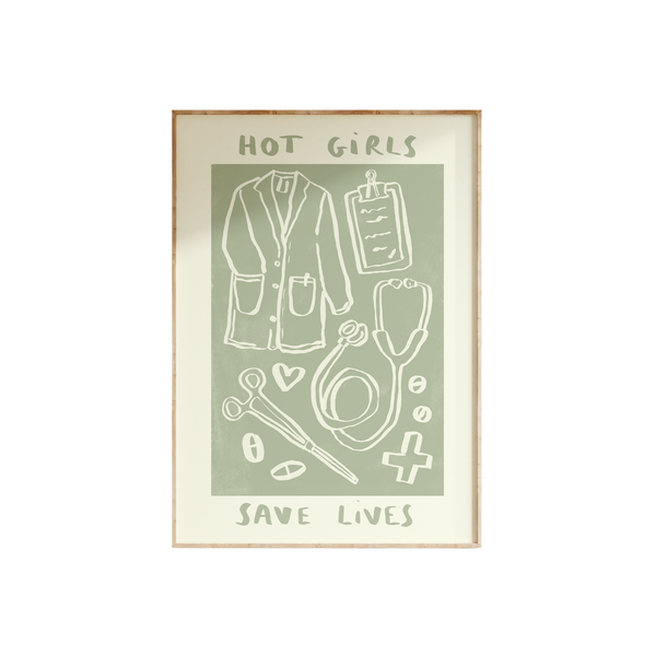 Hot Girls Make Smiles - Dentist Print
