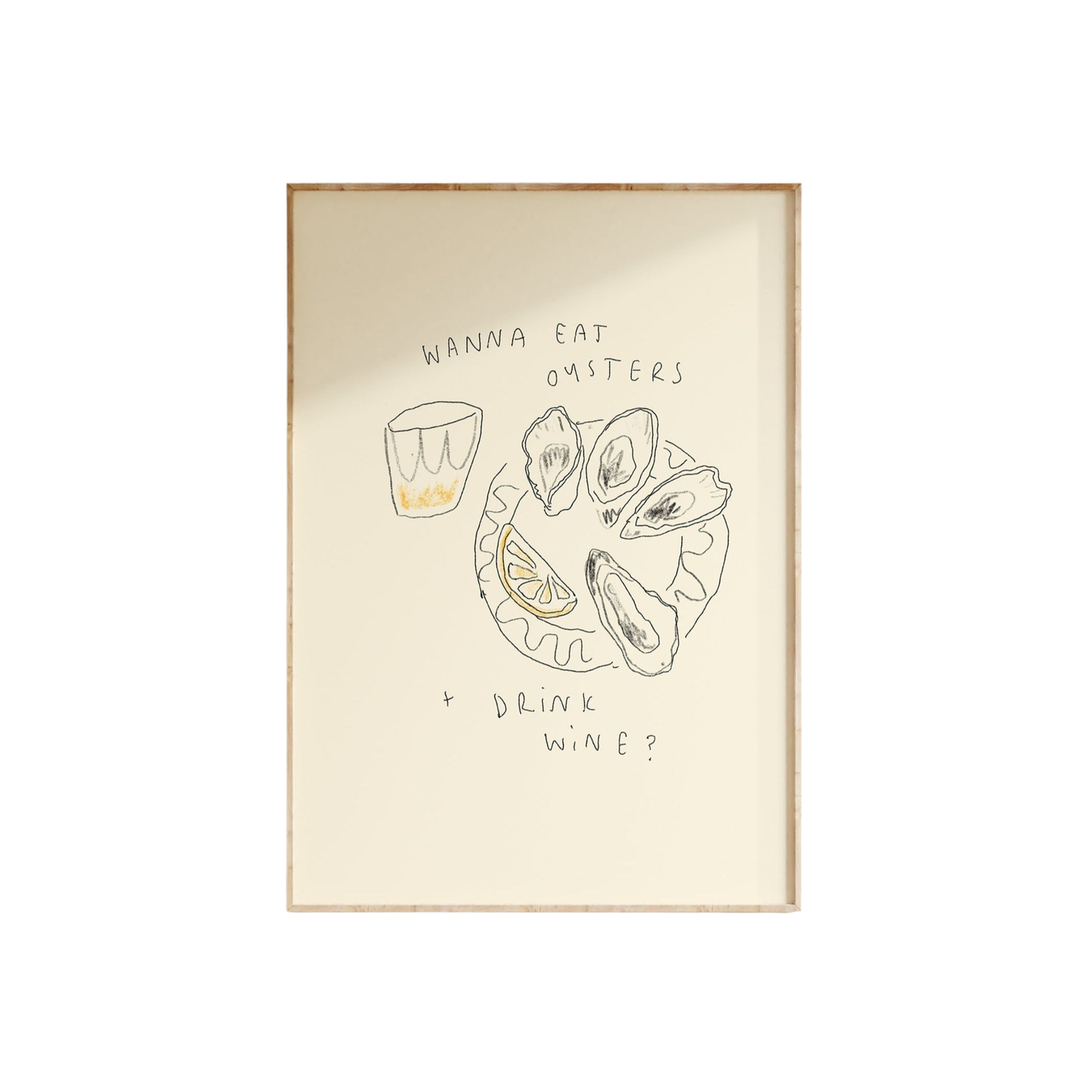 Oysters and Wine Print