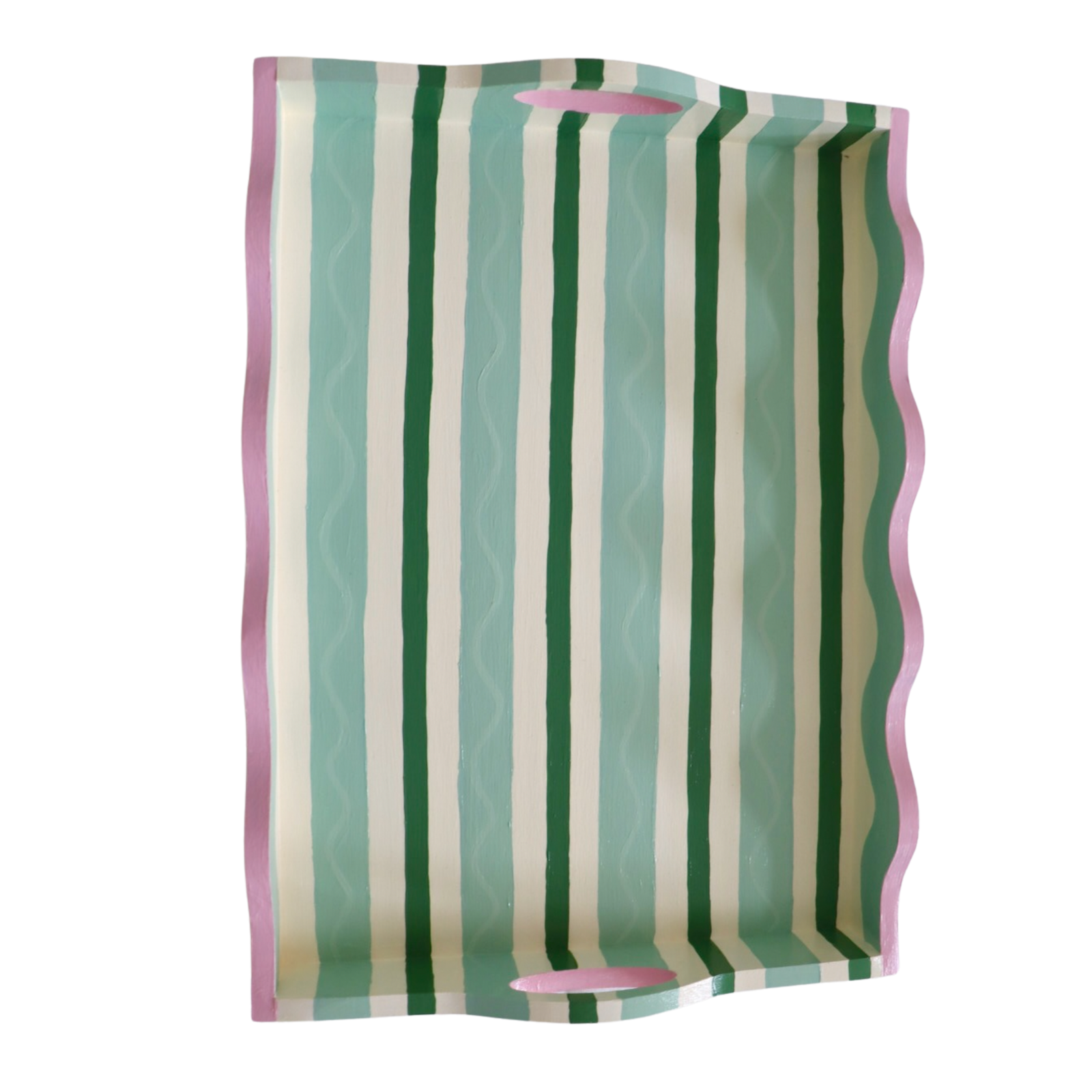 Green Stripe Tray (Wavy XL)