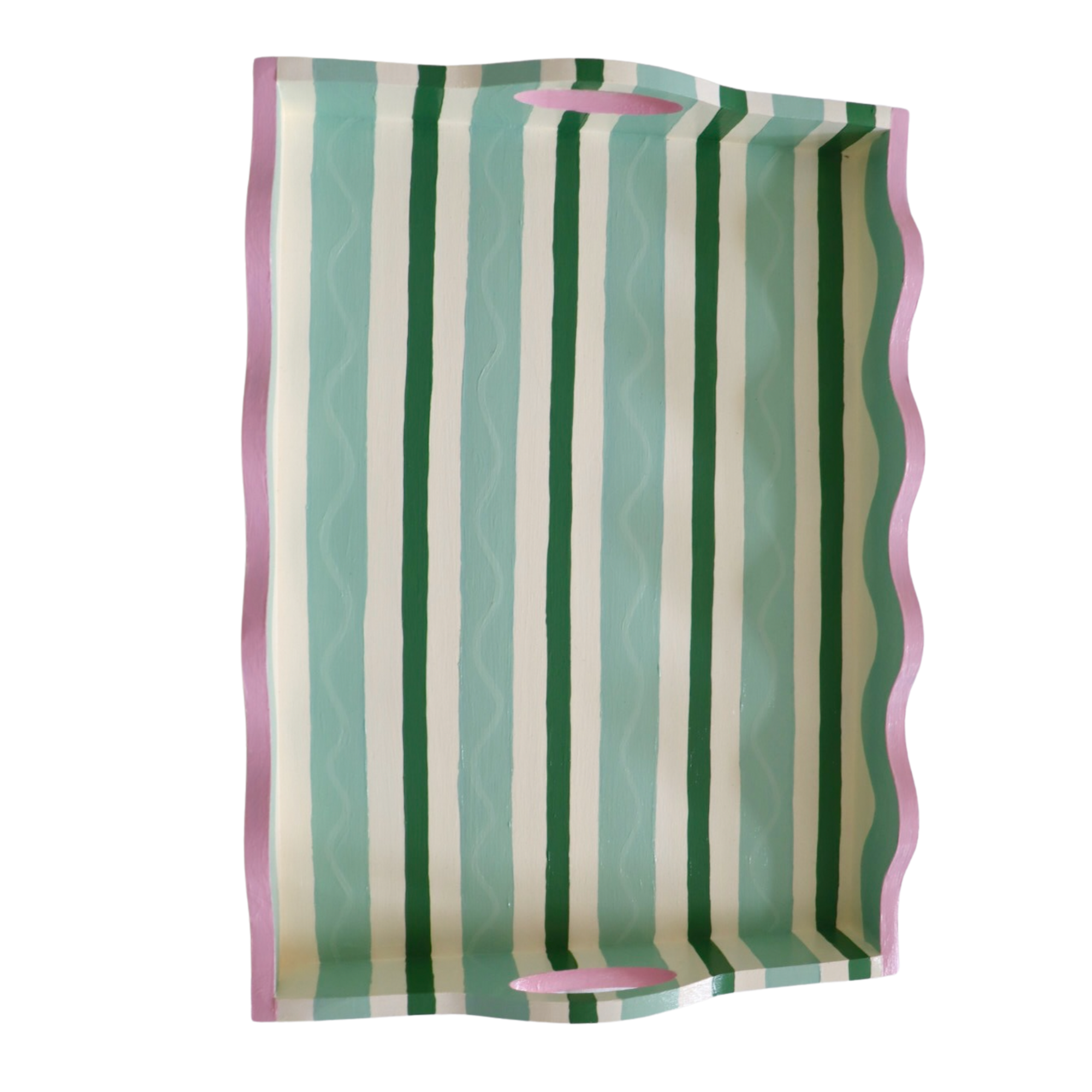 Green Stripe Tray (Wavy XL)