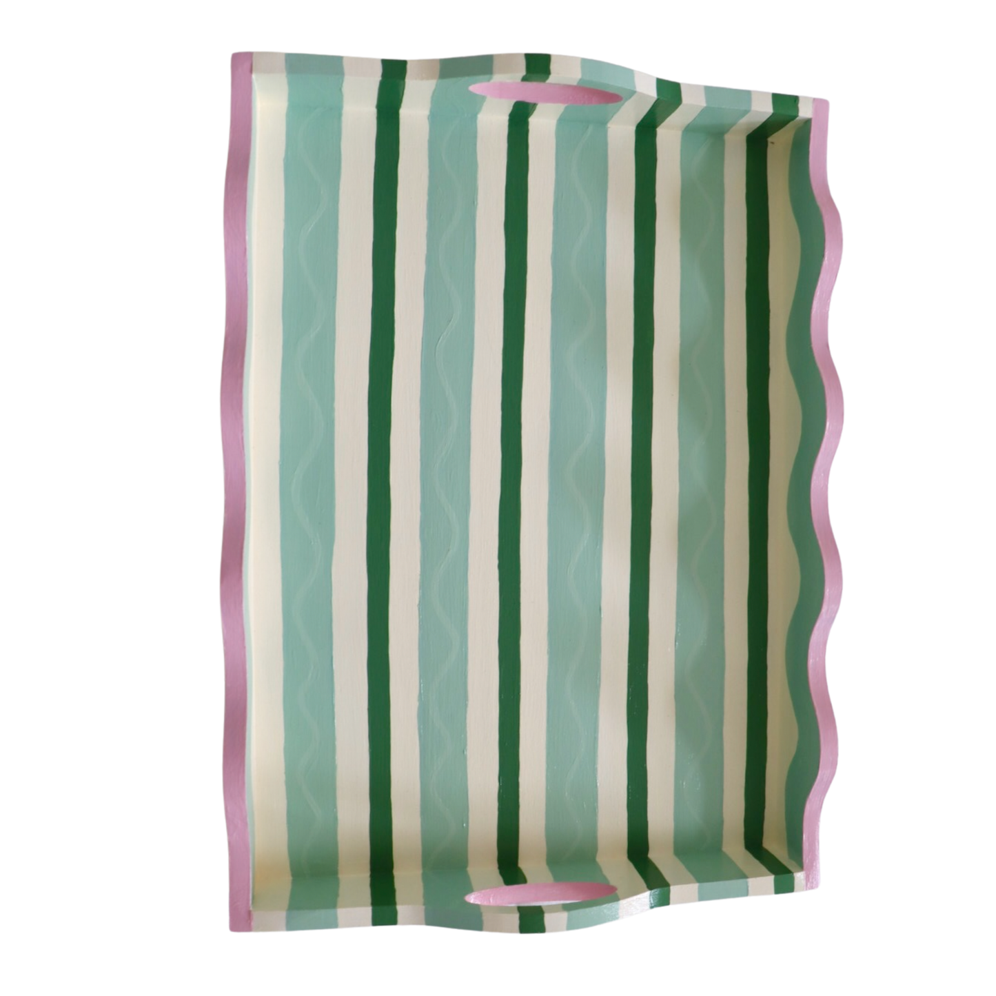 Green Stripe Tray (Wavy XL)