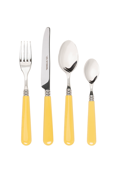 16-Piece Butter Yellow Cutlery Set