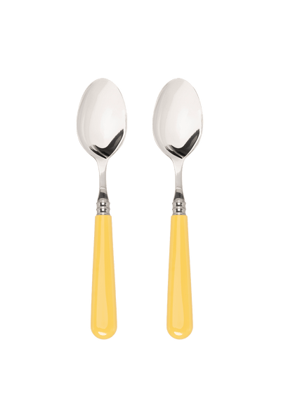 Late Afternoon Butter Yellow Set of 2 Dessert Spoons