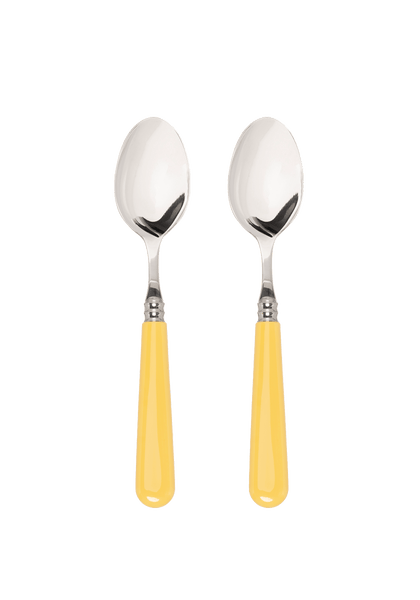 Late Afternoon Butter Yellow Set of 2 Dessert Spoons