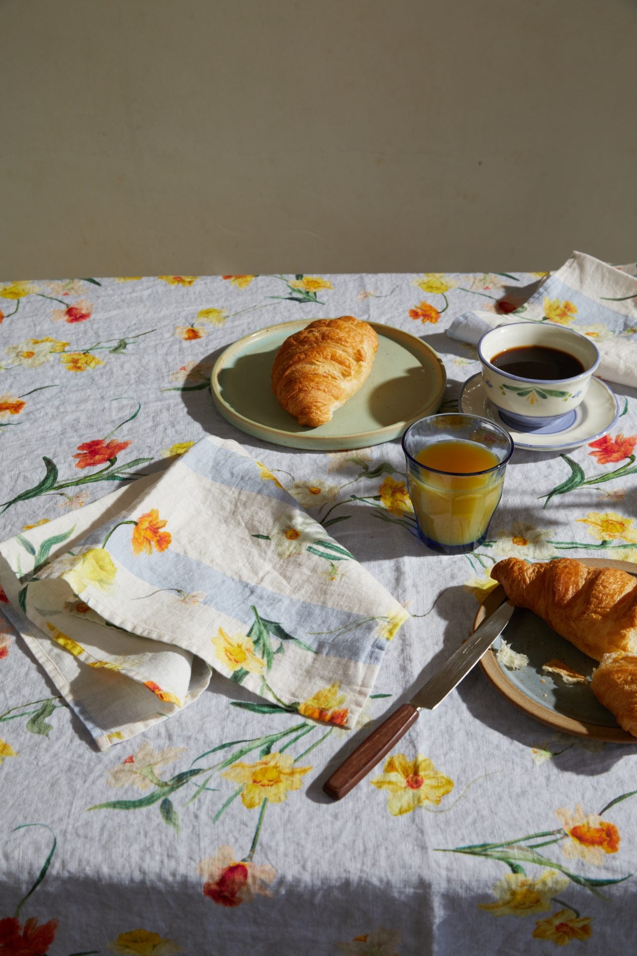 Daffodil Stripe Linen Napkin