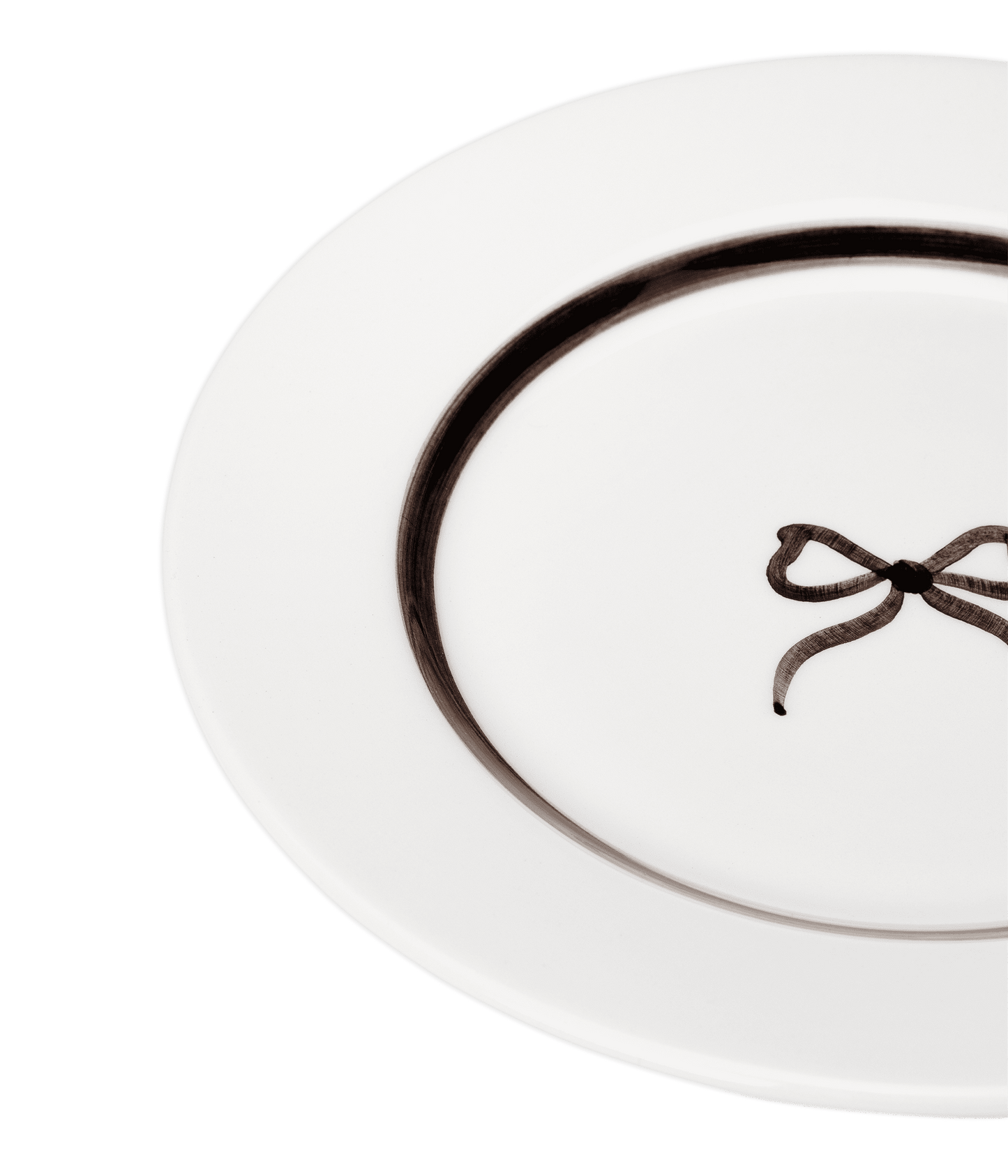 Bow Salad Plate - Black 22 cm