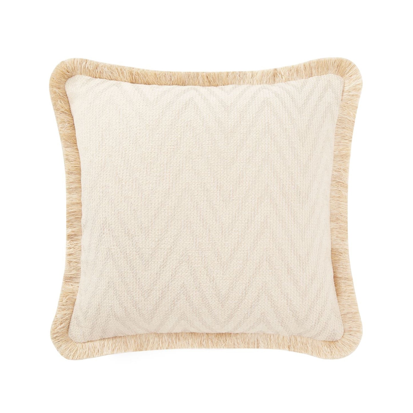 Pillow cover - The Herringbone Elegance (Large Pattern) Pillow Cover - Cream White & Light Grey Mix