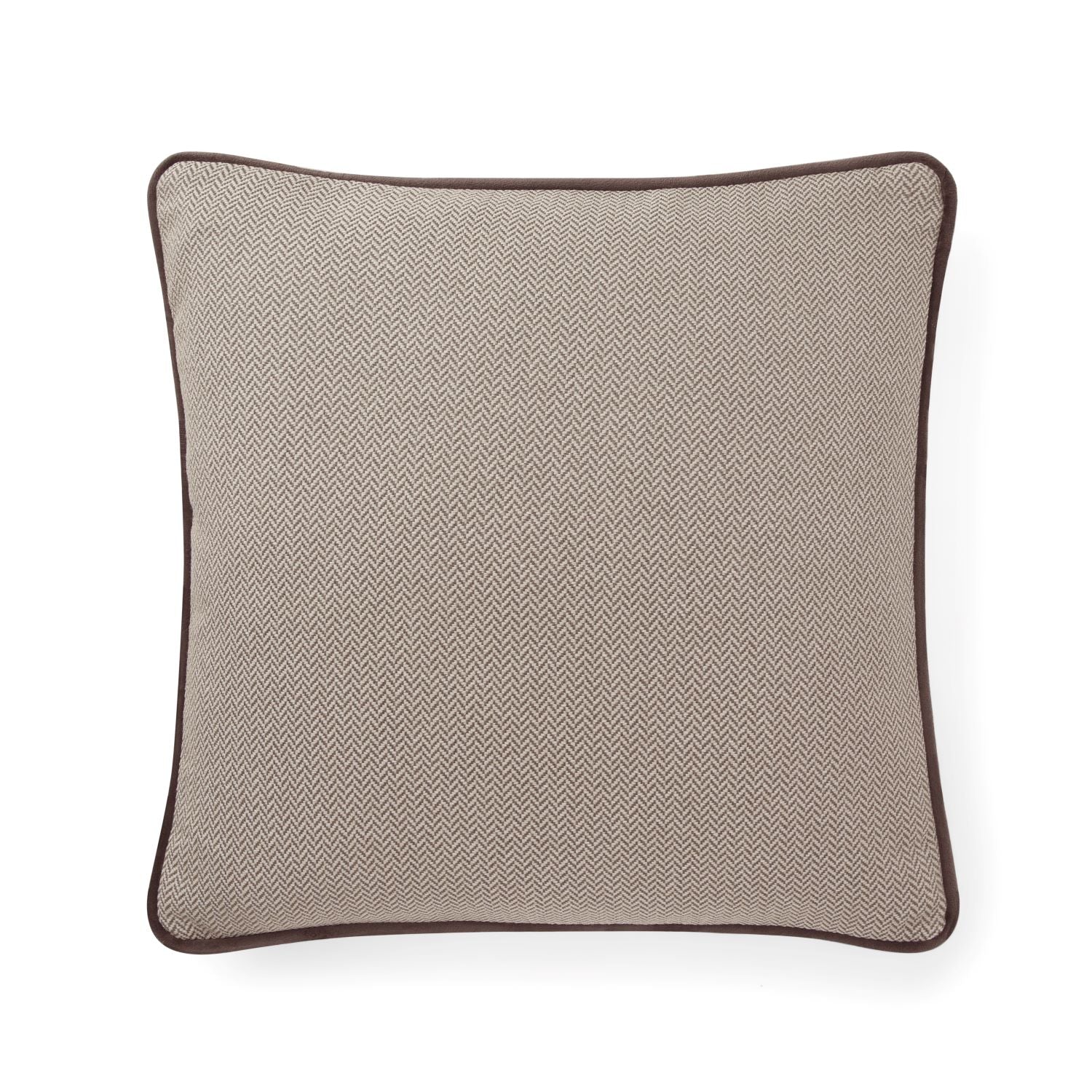 Pillow cover - The Herringbone Minimalist Pillow Cover - Light Beige & Toffee Mix