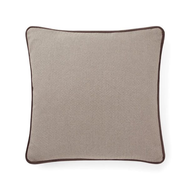 Pillow cover - The Herringbone Minimalist Pillow Cover - Light Beige & Toffee Mix