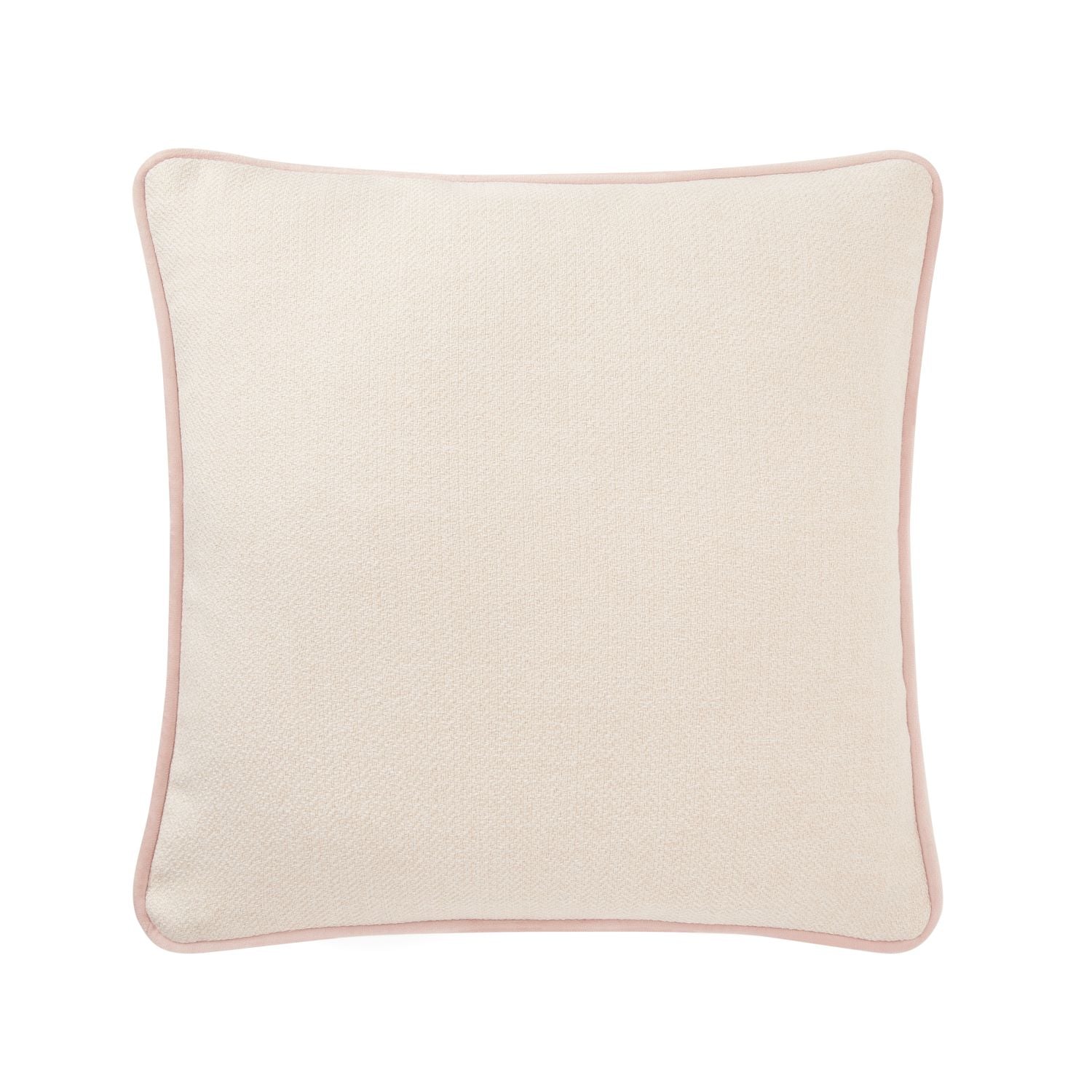 Pillow cover - The Herringbone Minimalist Pillow Cover - Ivory white & Pink champagne
