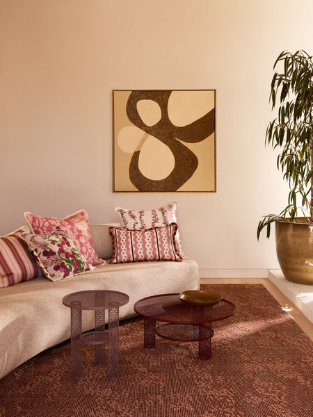 Suiting Stripe Coralie Linen Cushion