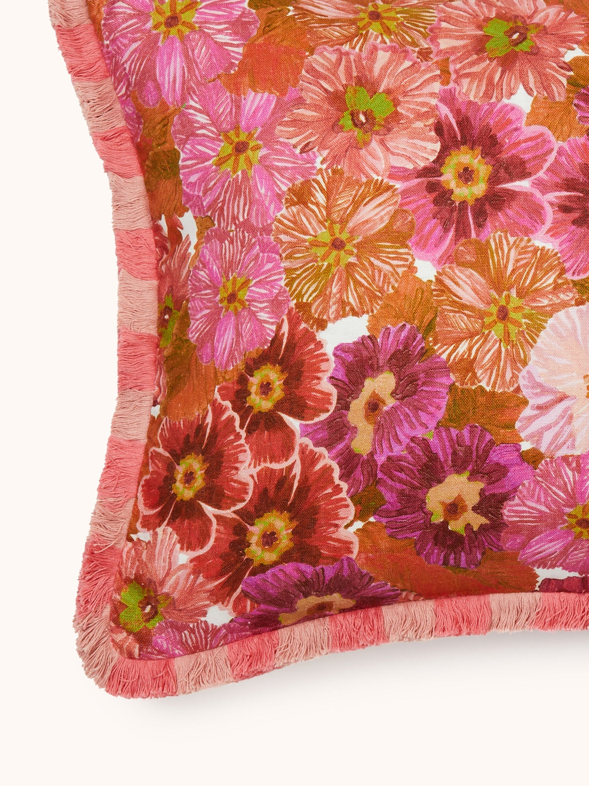 Primrose Pink Linen Cushion