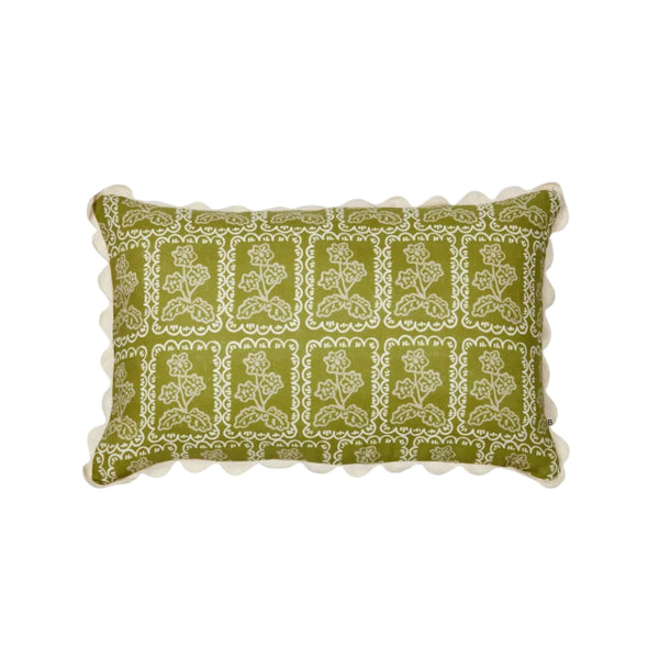 Martine Olive Linen Cushion