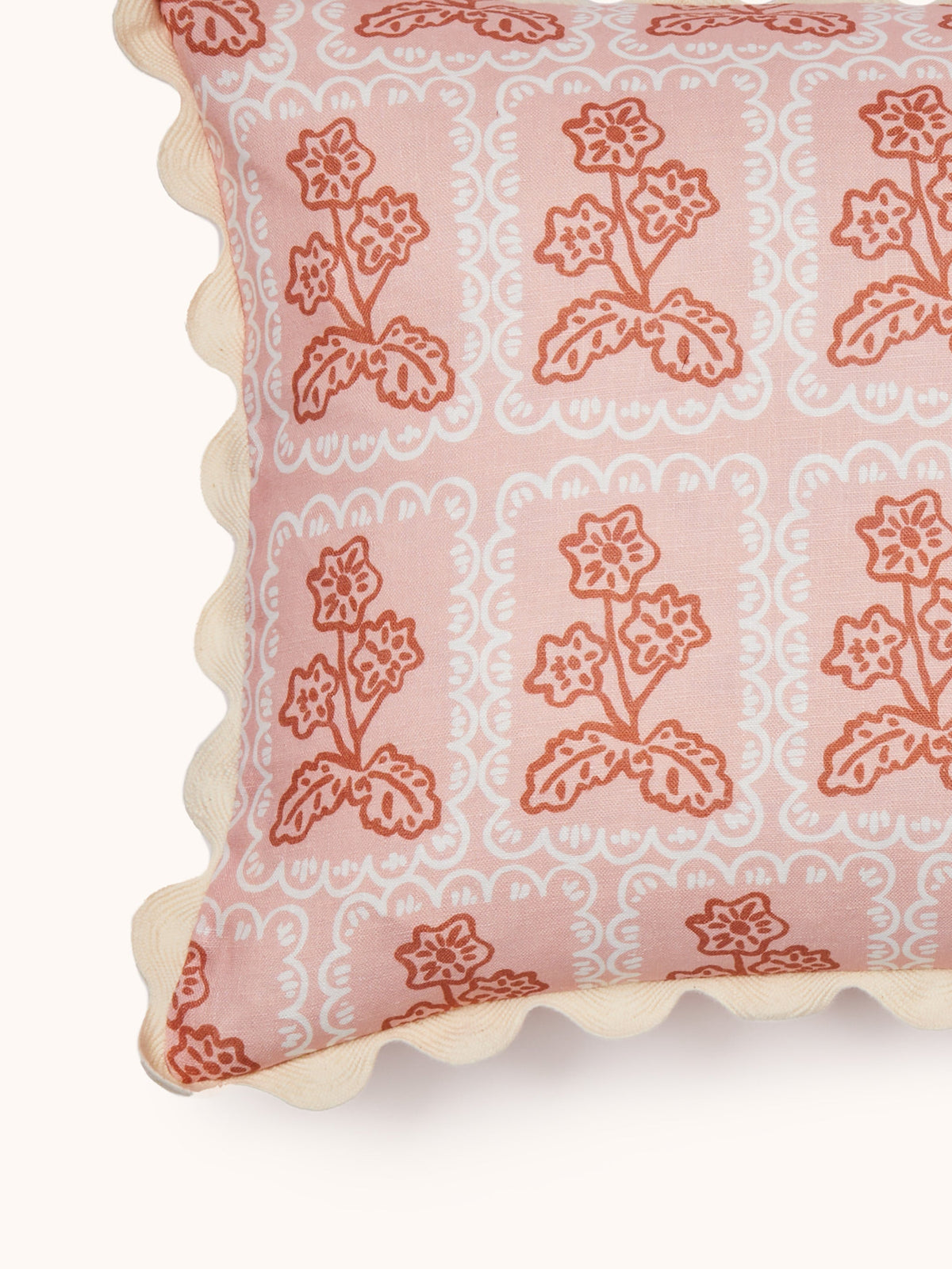 Martine Pink Linen Cushion